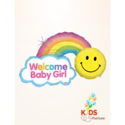 (限量貨品) 45 Inch Happy Smile Balloon (Welcome Baby Girl)